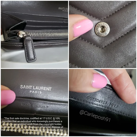 *SOLD* Authentic Pre-owned Yves Saint Laurent LouLou Flap Wallet - Picture 12 of 13